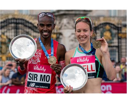 Mo farah - Steph Twell Podium 